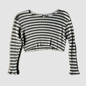 Vintage KATELYN ROSE Cropped Long Sleeve Tee